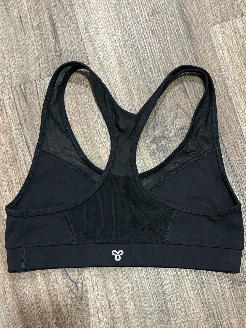 TNA Aritzia Black Racerback Sports Bra with Mesh Panels Small